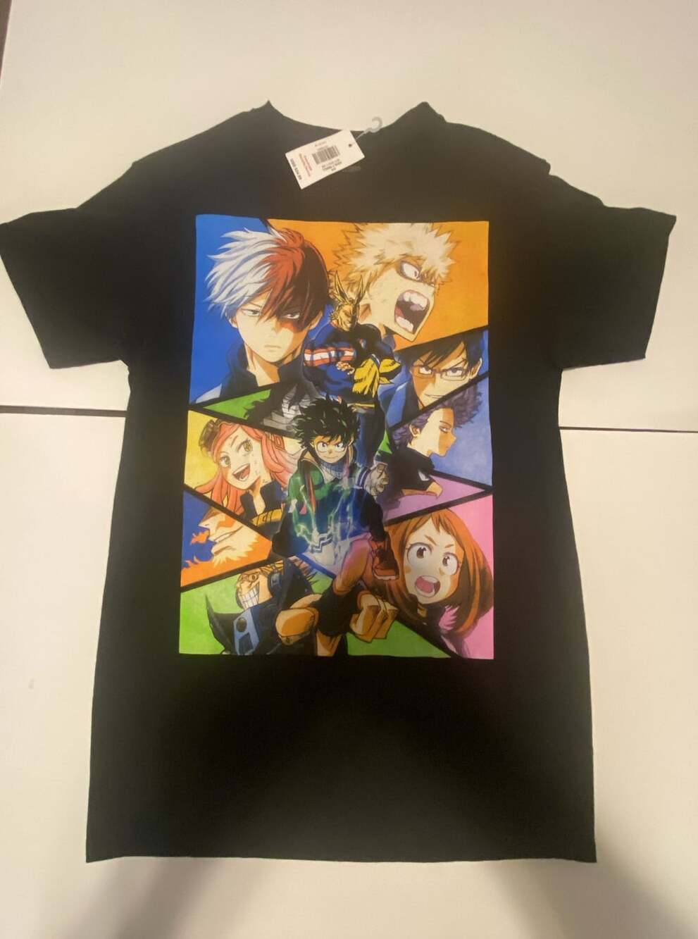 My Hero Academia Adult Small Black Character Grid T-Shirt